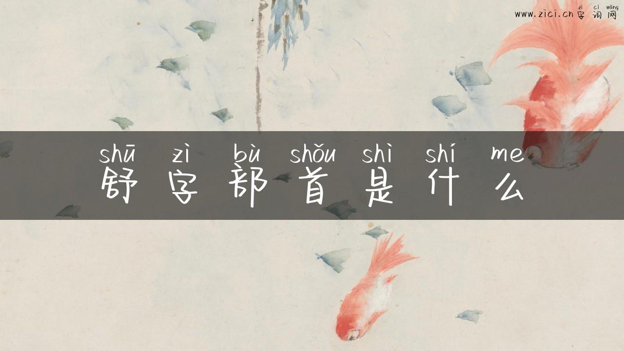 舒字部首是什么