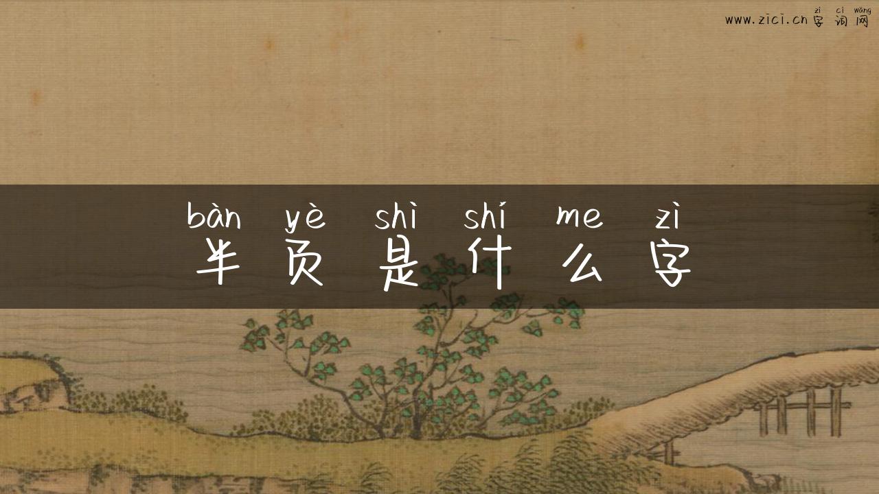 半页是什么字