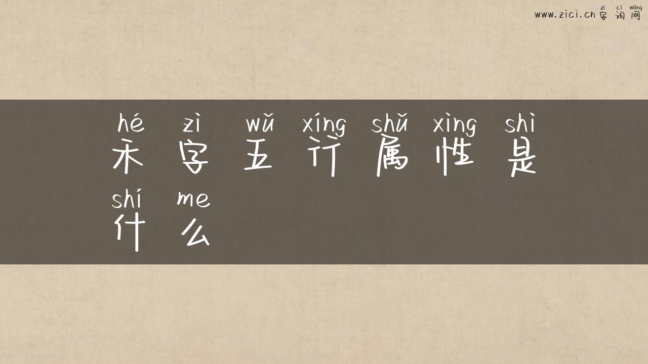 禾字五行属性是什么