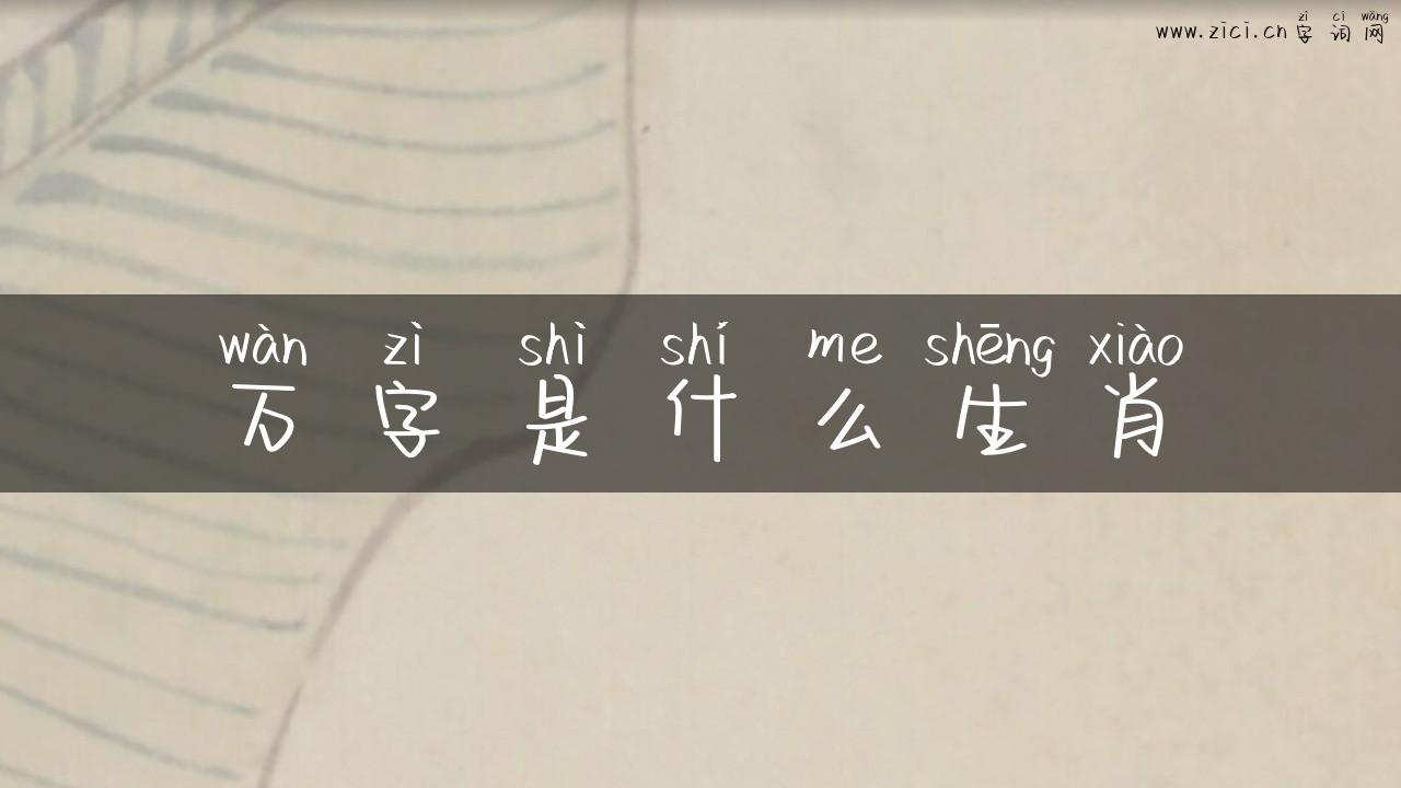 万字是什么生肖