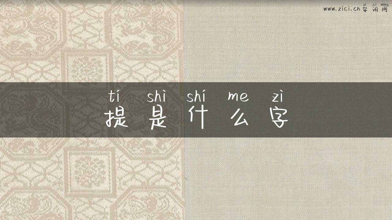 提是什么字
