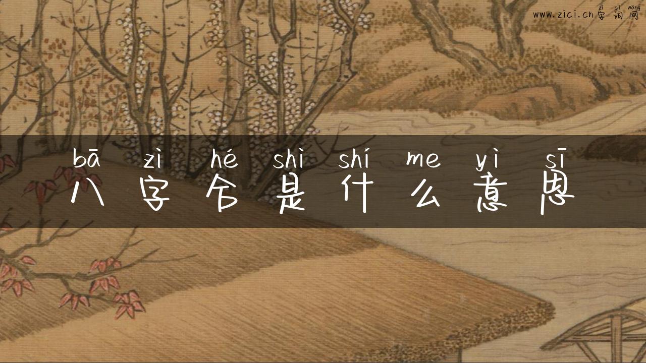 八字合是什么意思