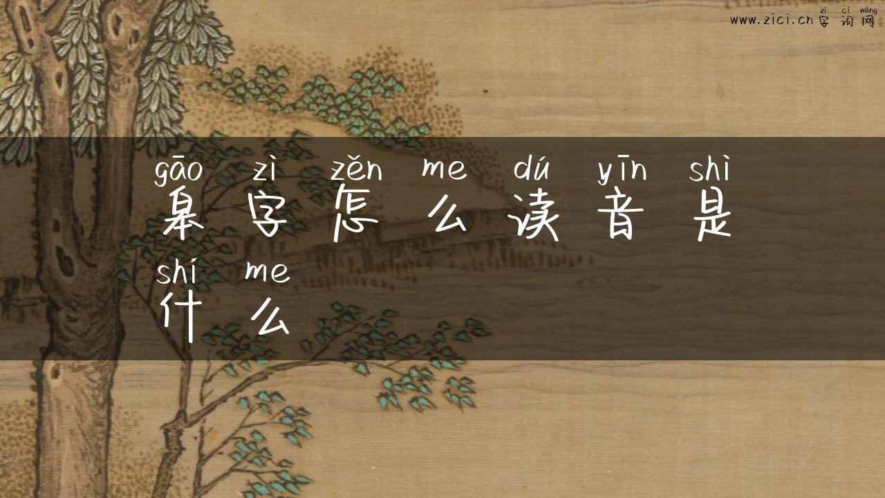 皋字怎么读音是什么