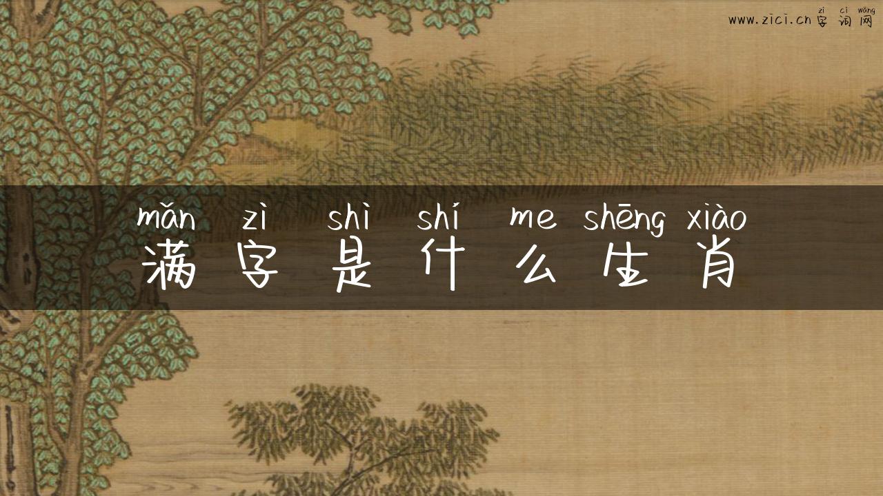满字是什么生肖