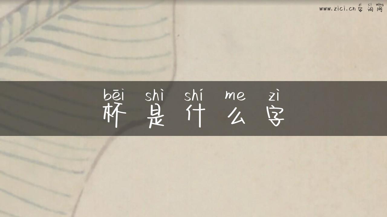 杯是什么字