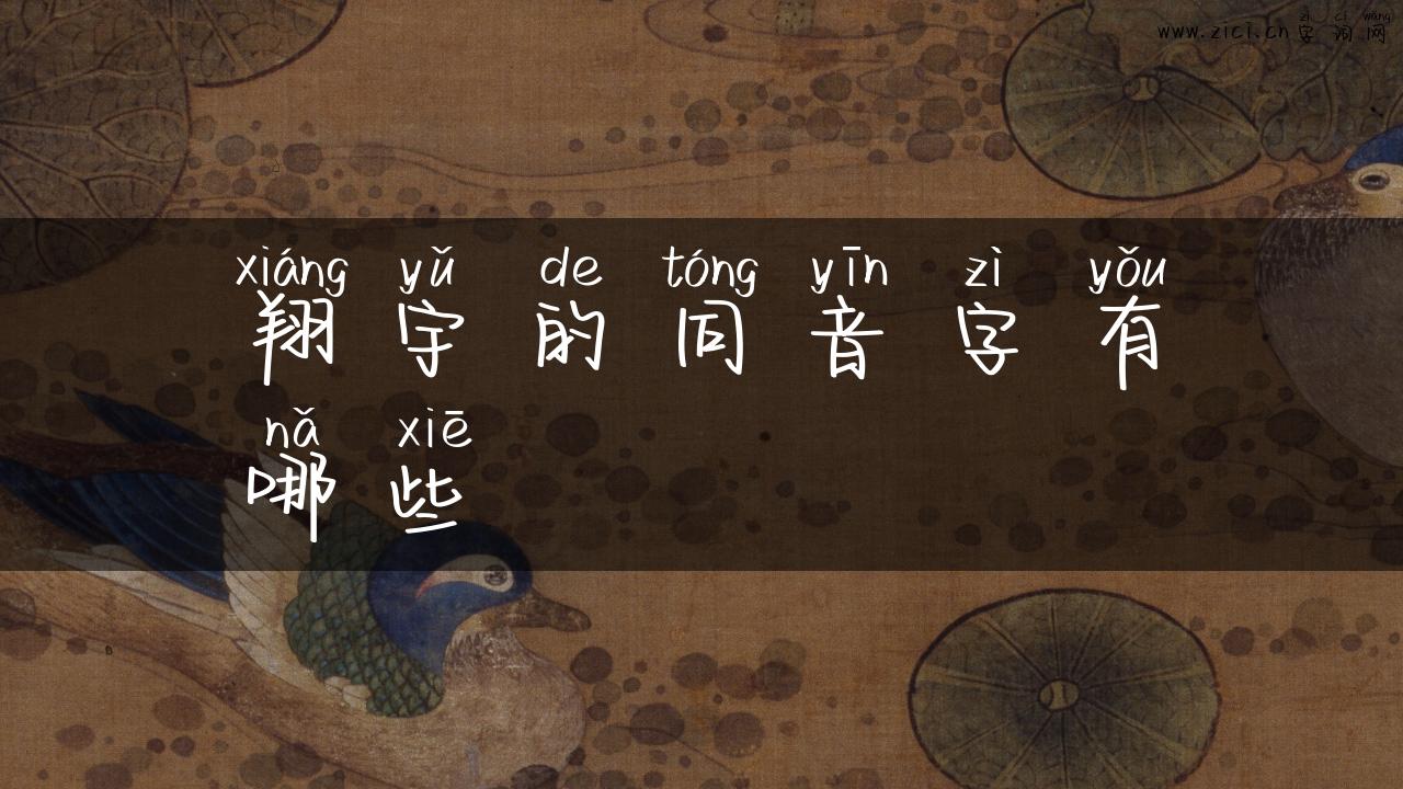 翔宇的同音字有哪些