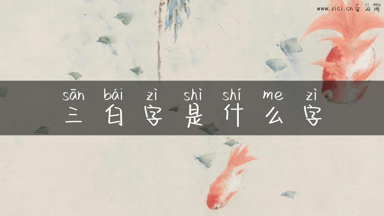 三白字是什么字