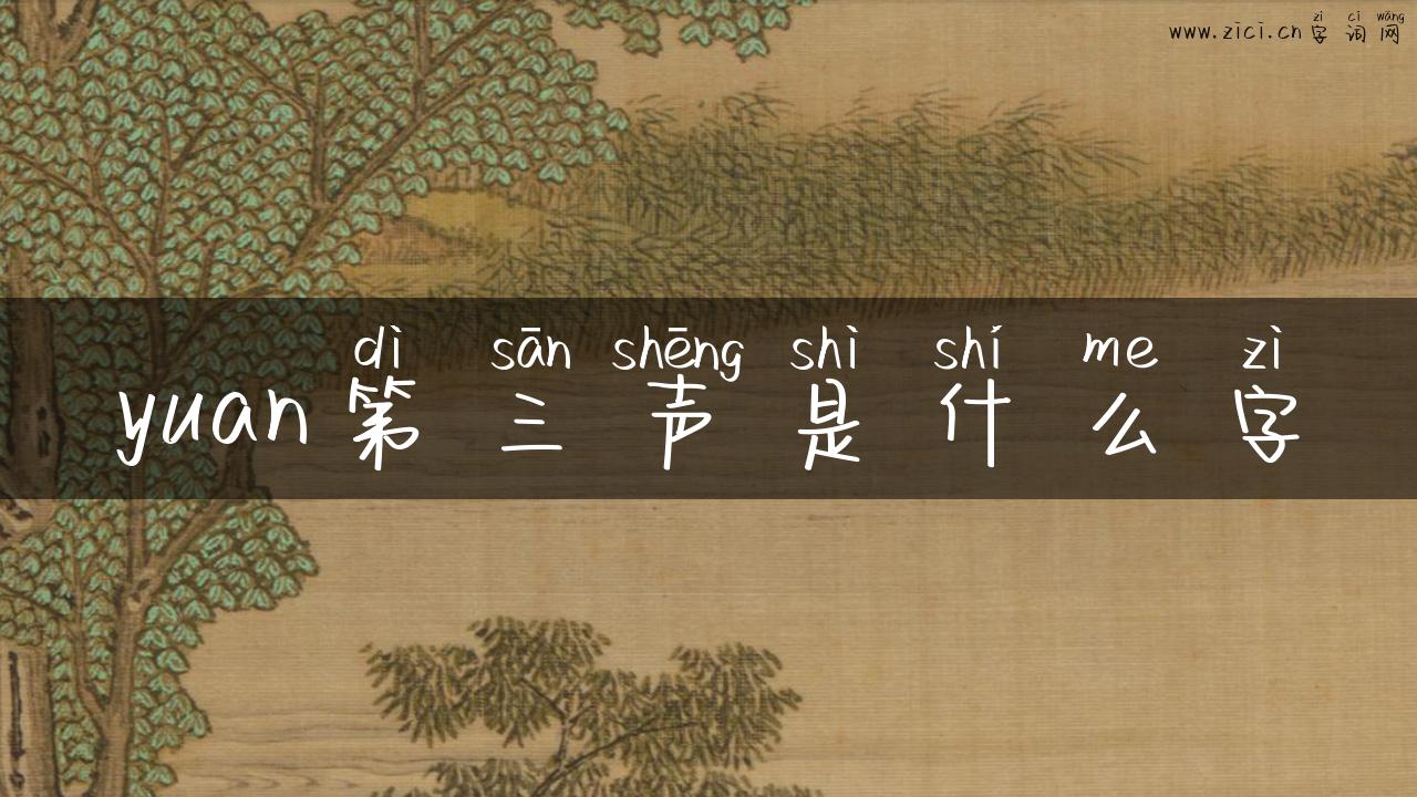 yuan第三声是什么字