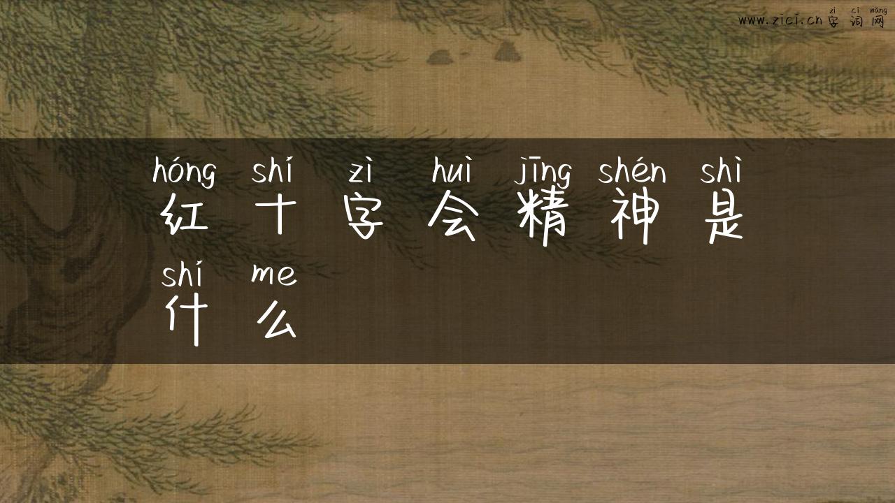 红十字会精神是什么