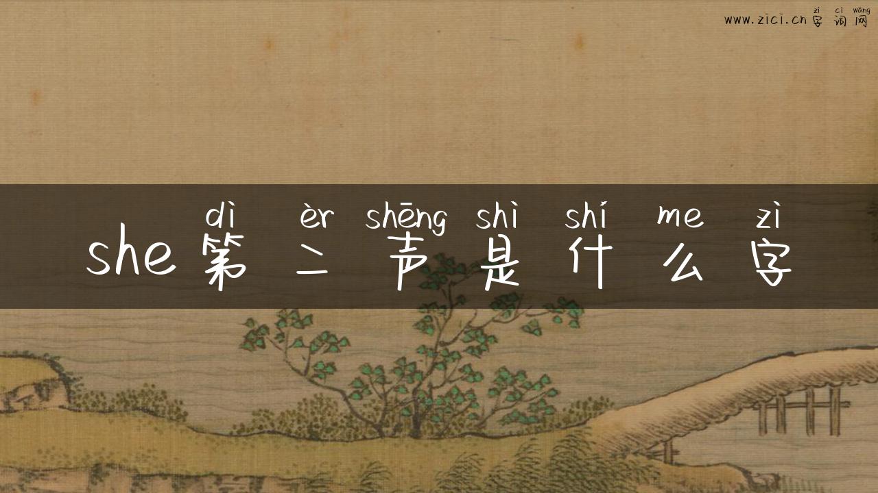 she第二声是什么字