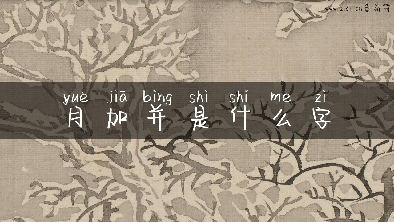 月加并是什么字