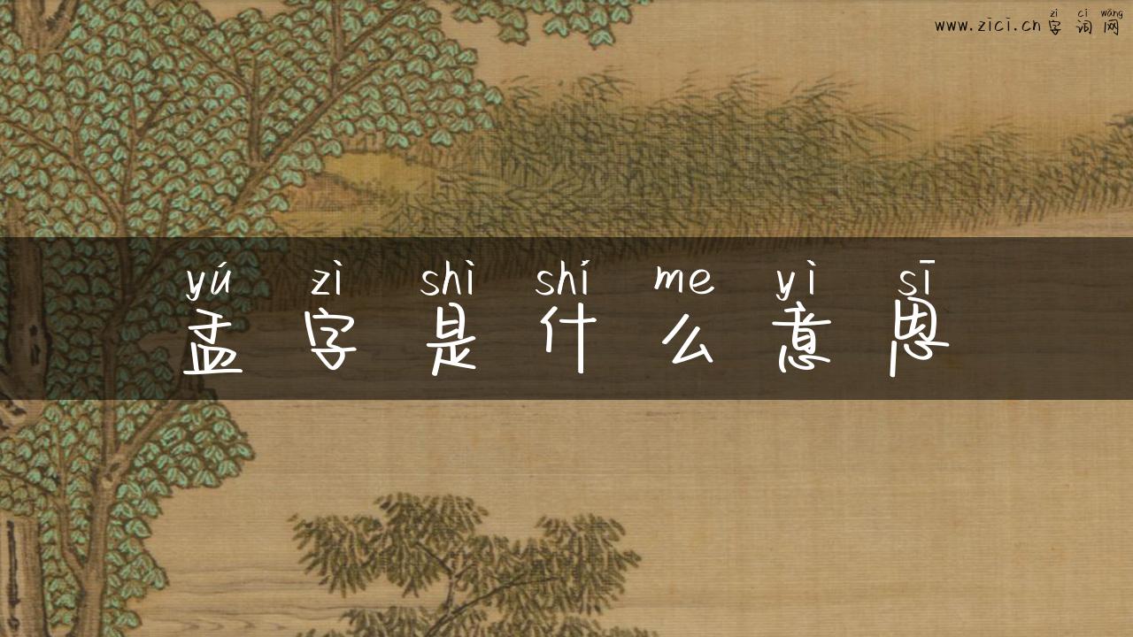 盂字是什么意思