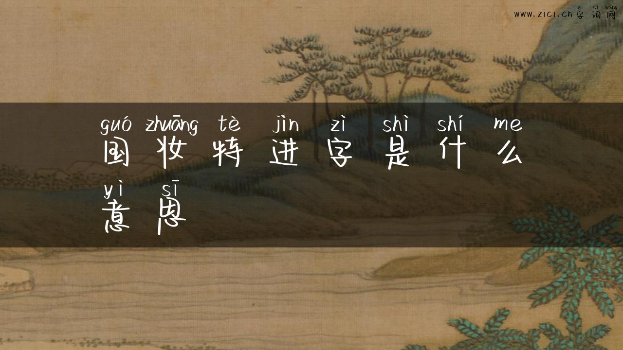 国妆特进字是什么意思