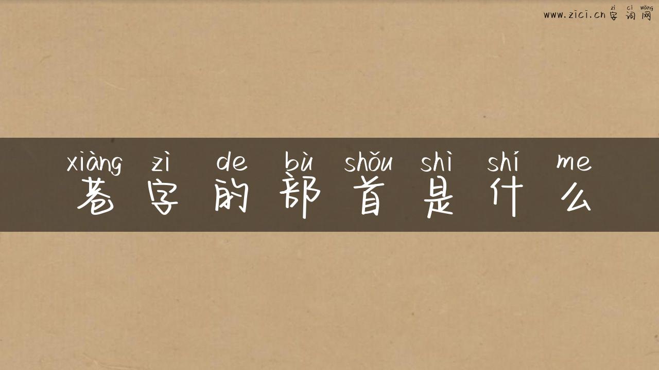 巷字的部首是什么