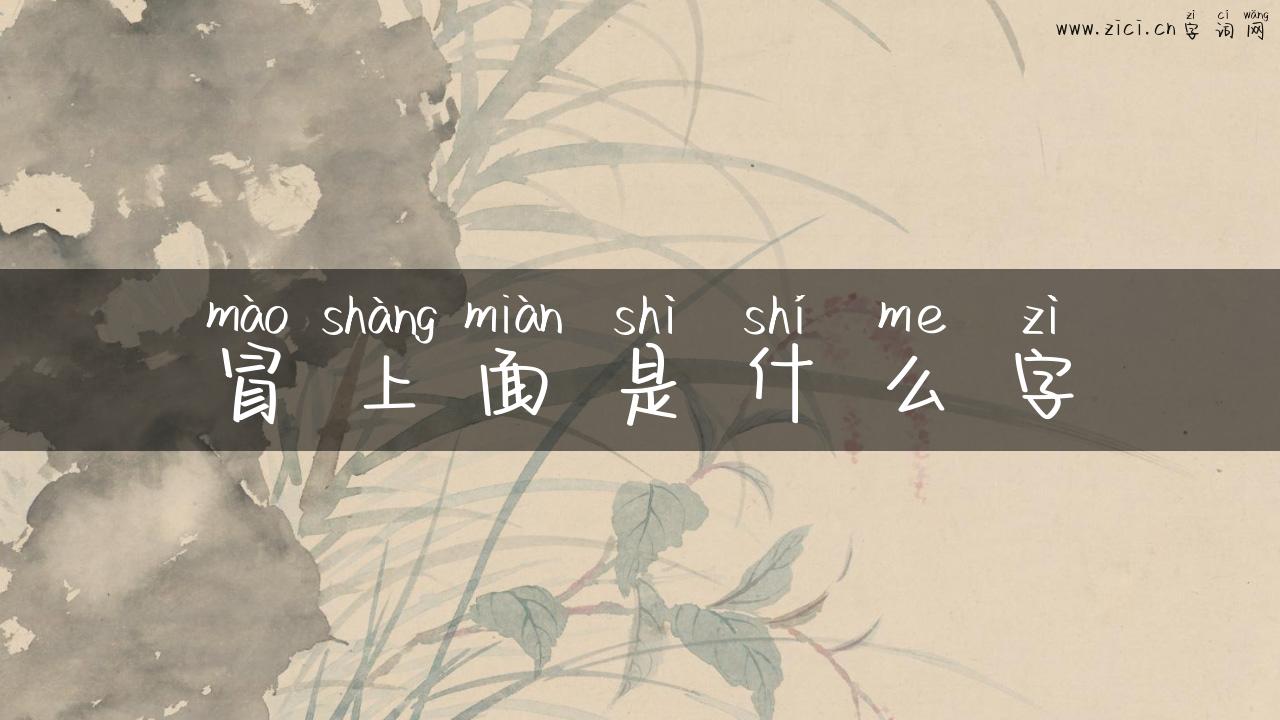 冒上面是什么字