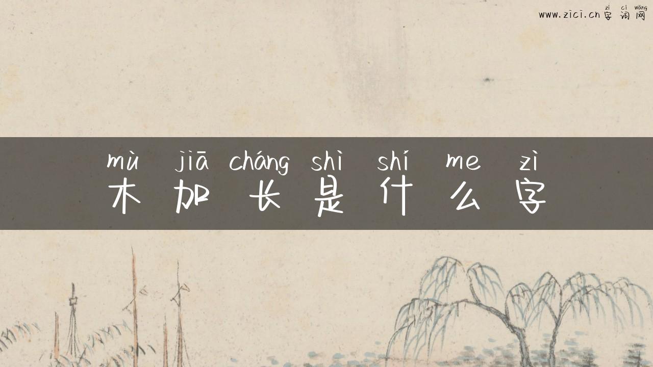 木加长是什么字