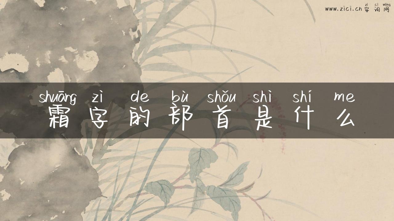 霜字的部首是什么