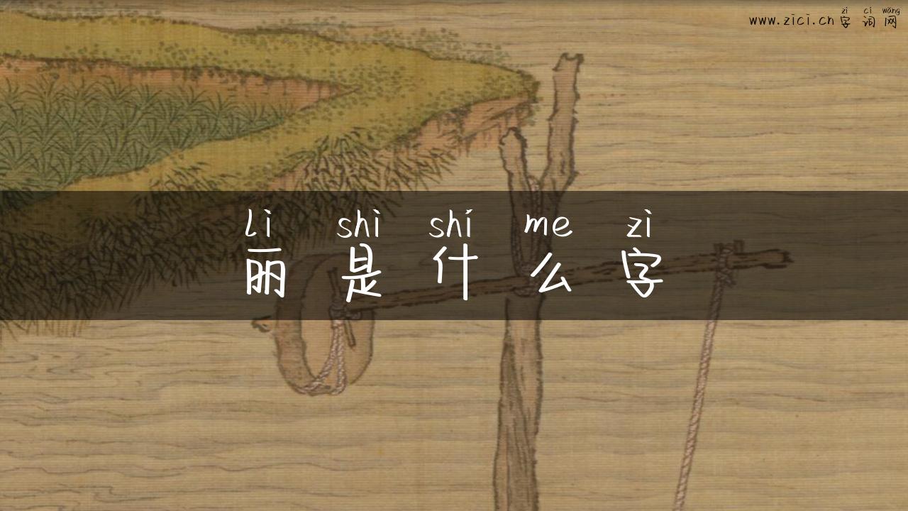 丽是什么字