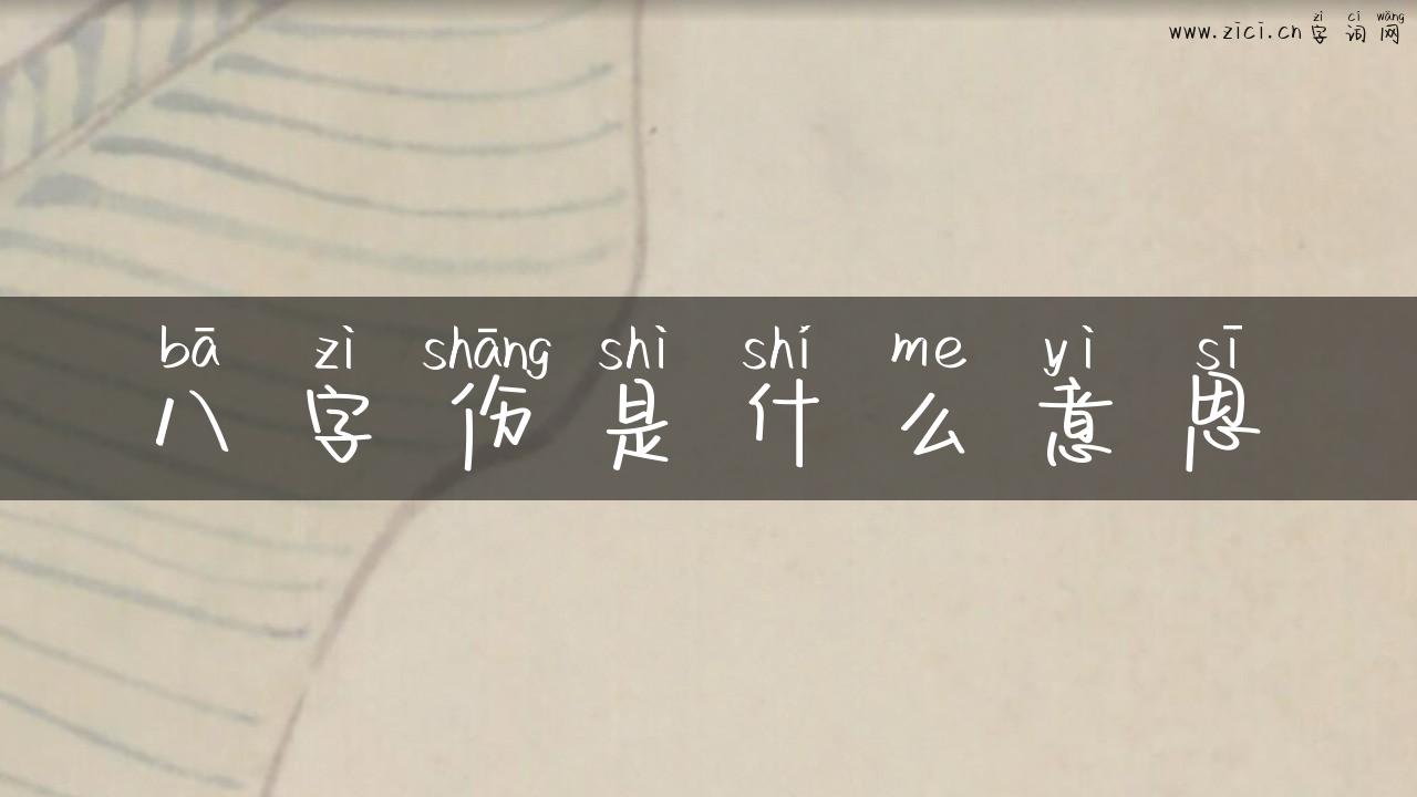 八字伤是什么意思