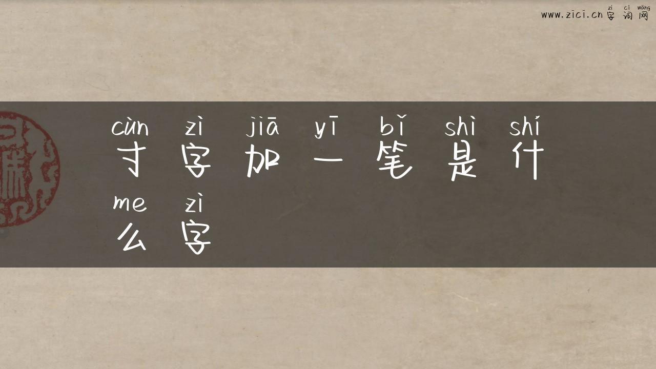 寸字加一笔是什么字