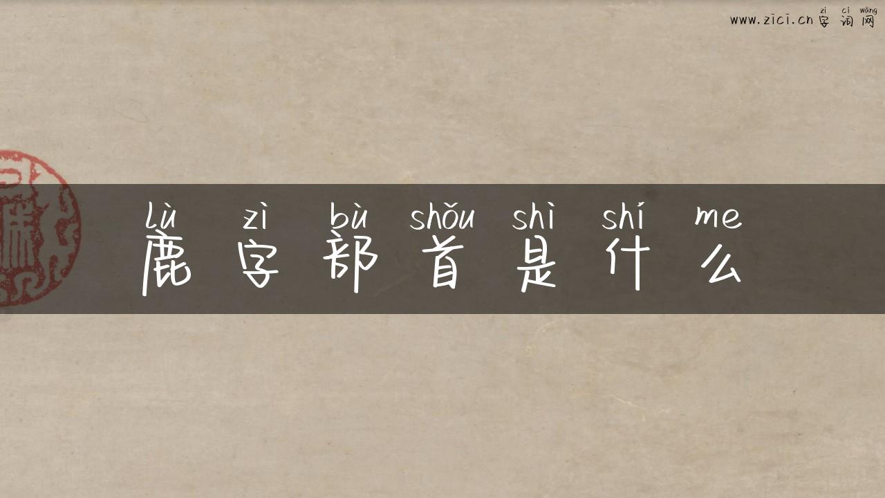 鹿字部首是什么