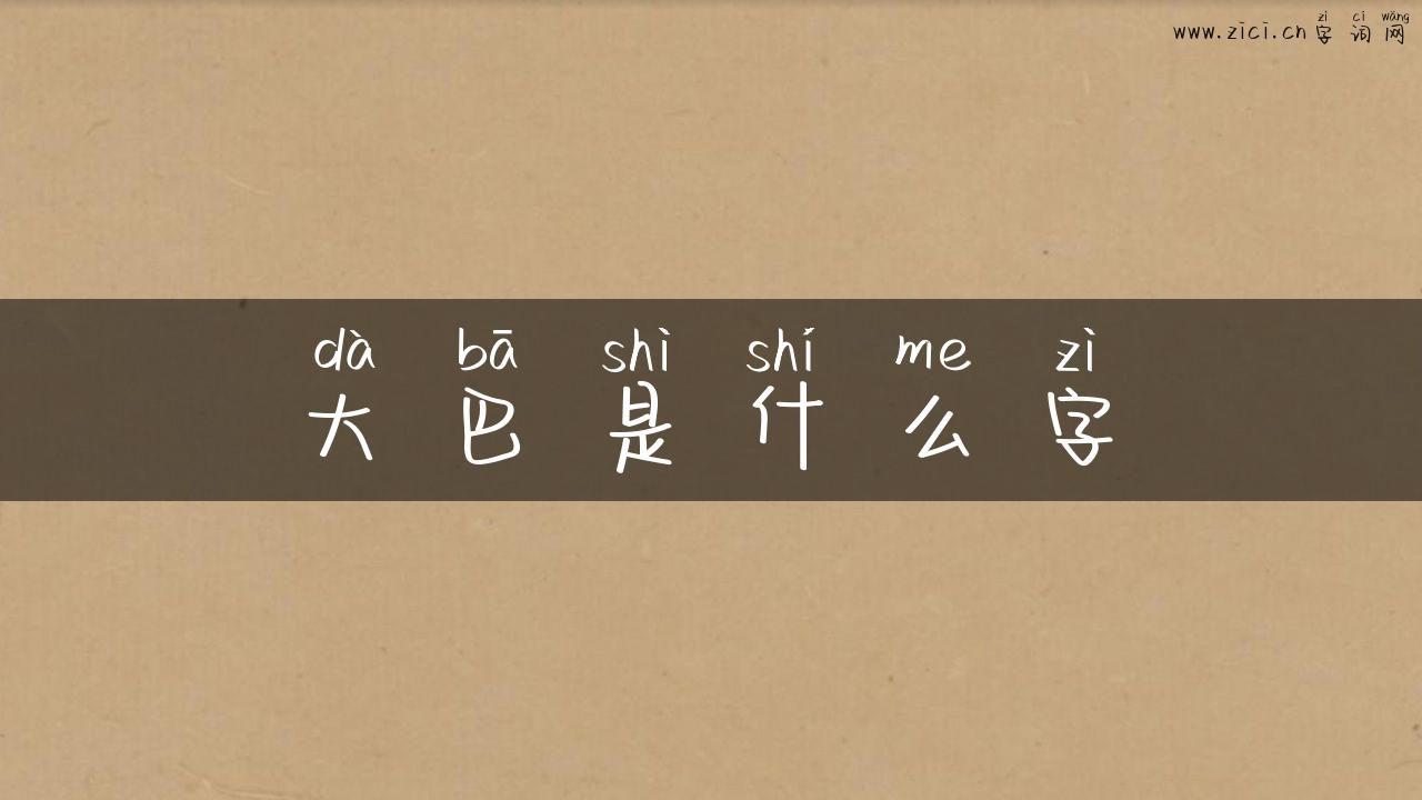 大巴是什么字