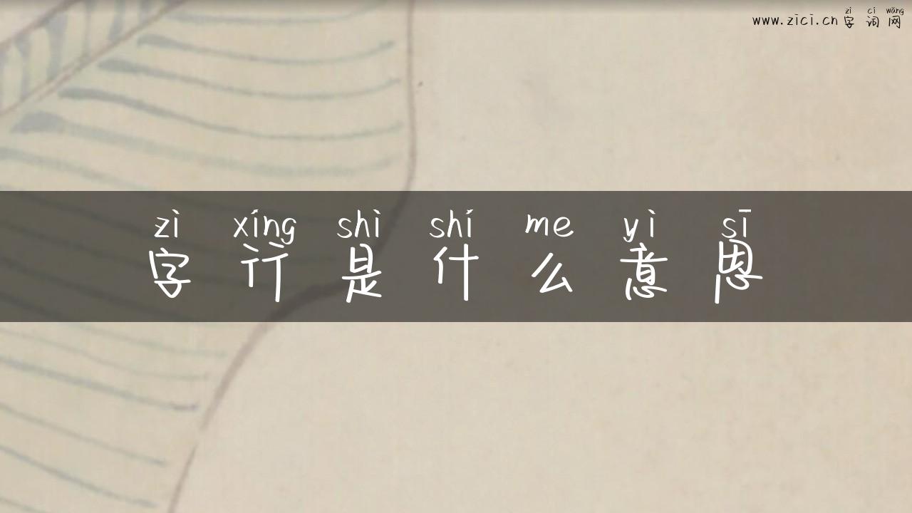 字行是什么意思
