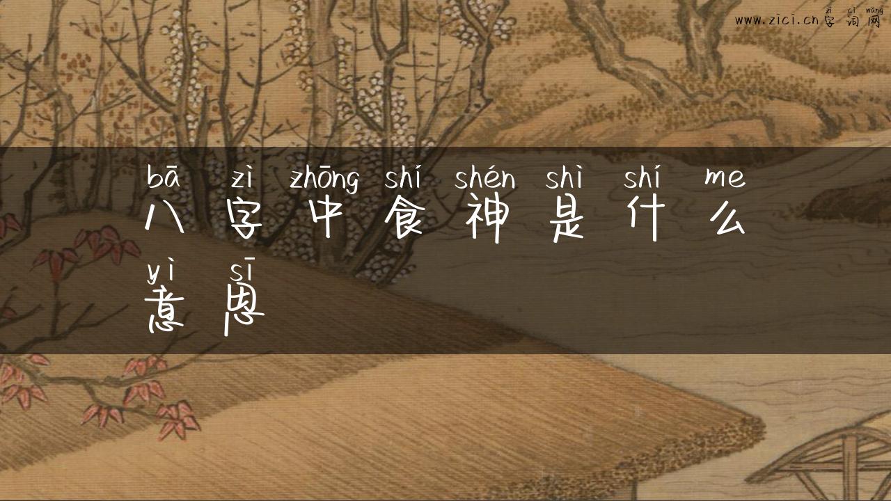 八字中食神是什么意思