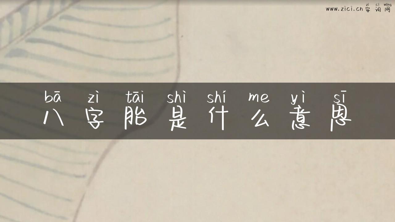 八字胎是什么意思