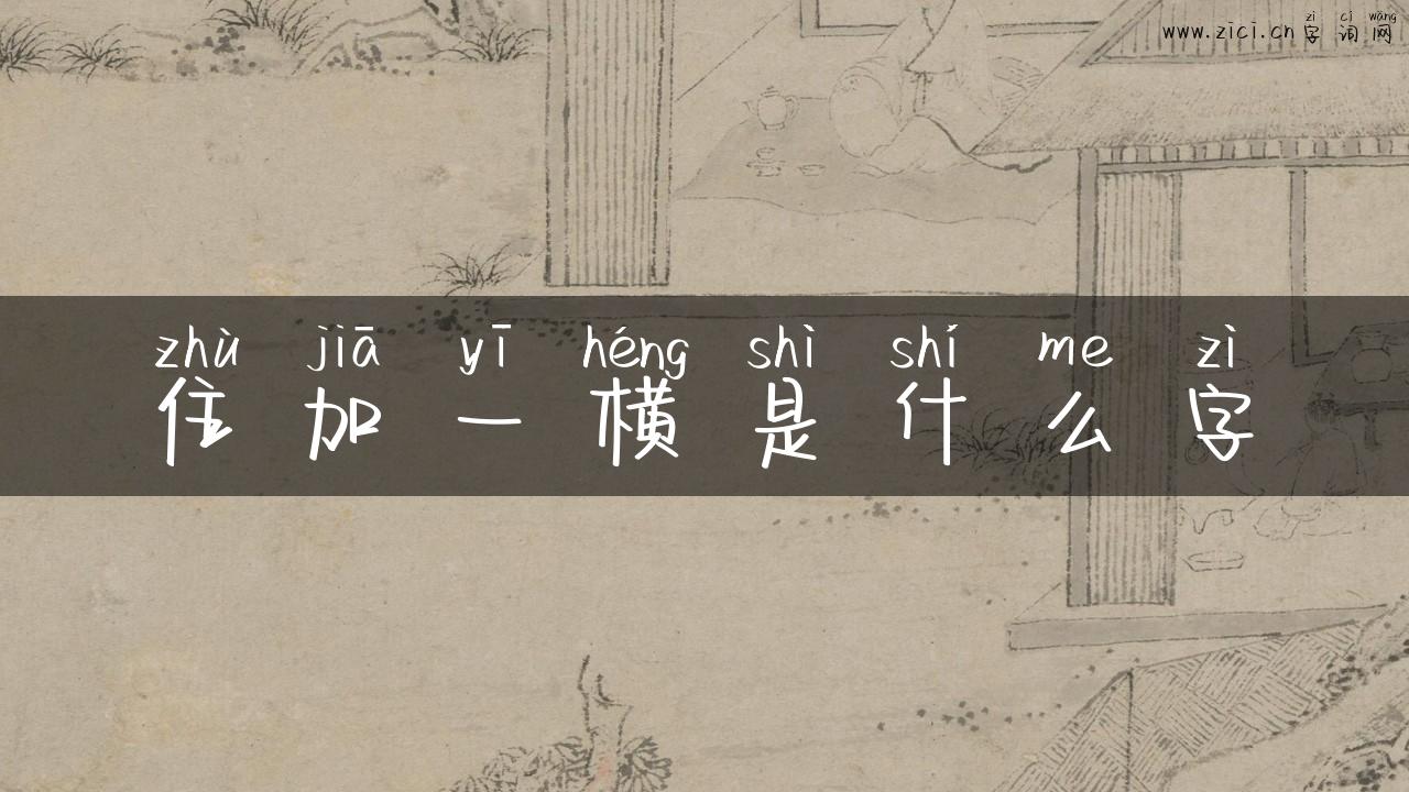 住加一横是什么字
