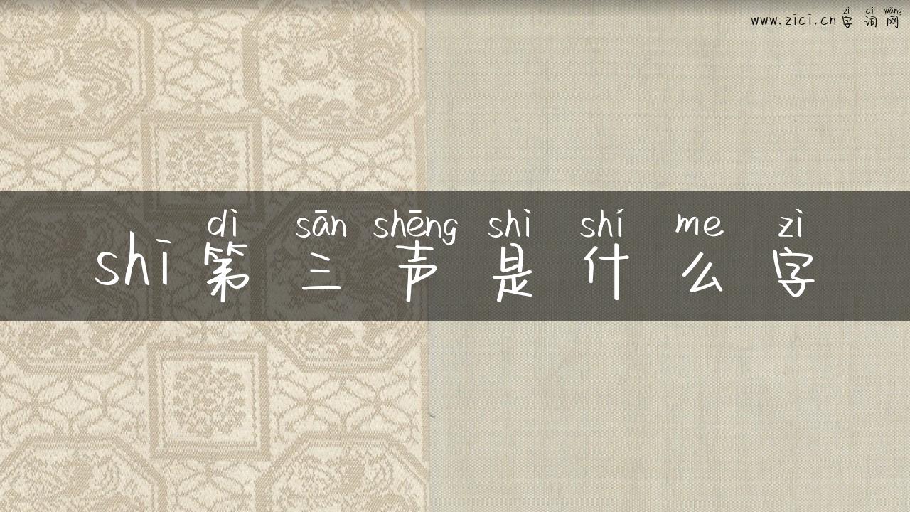 shi第三声是什么字