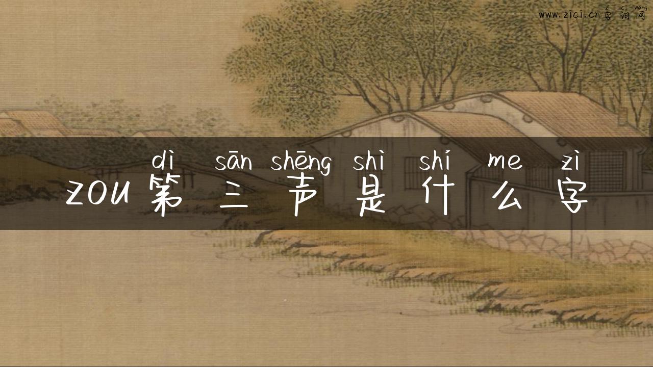 zou第三声是什么字