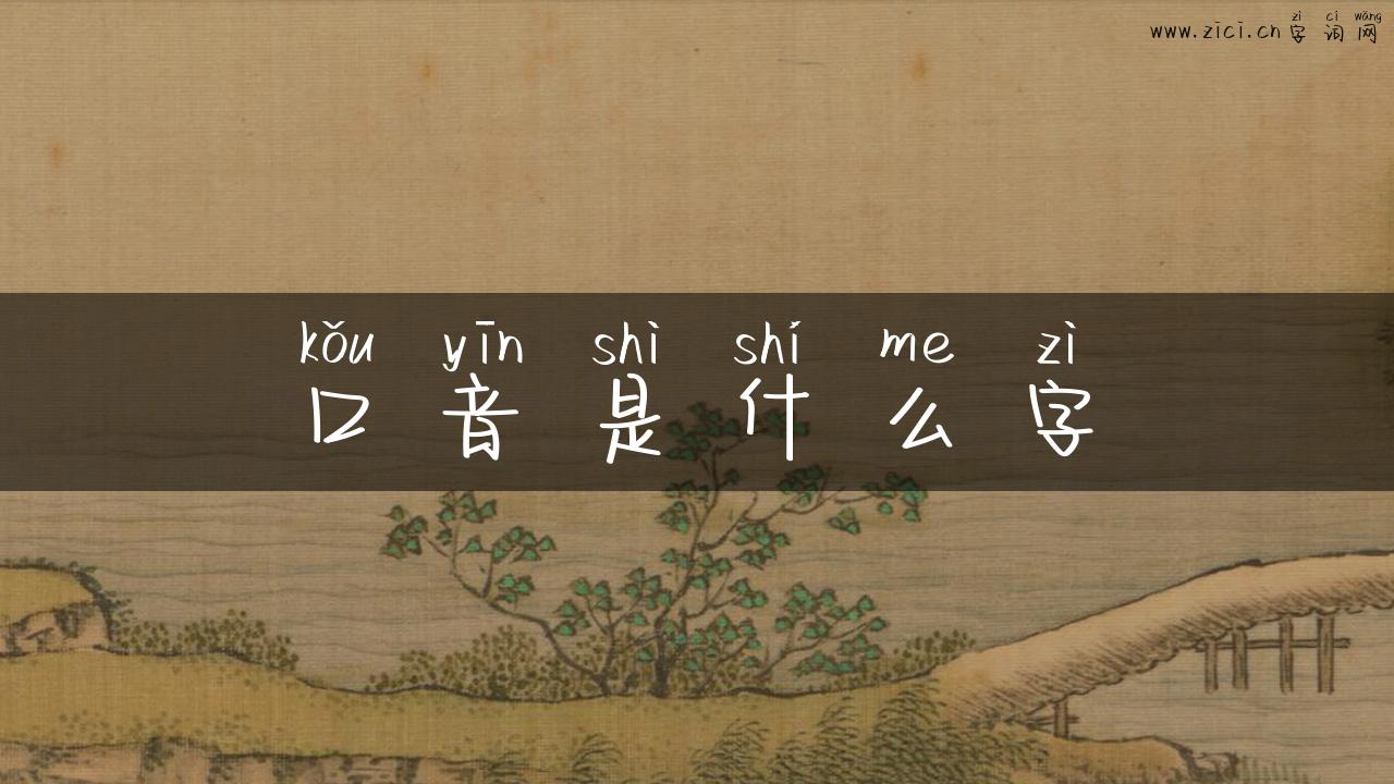 口音是什么字