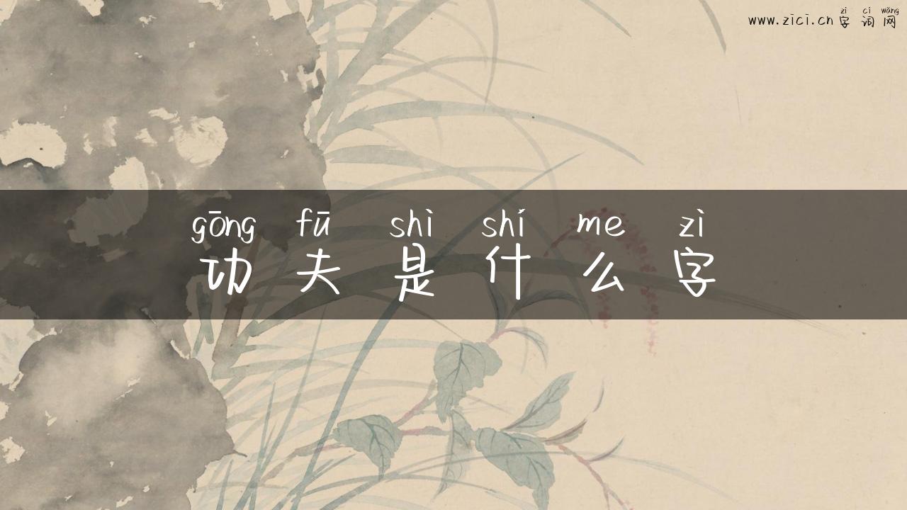 功夫是什么字
