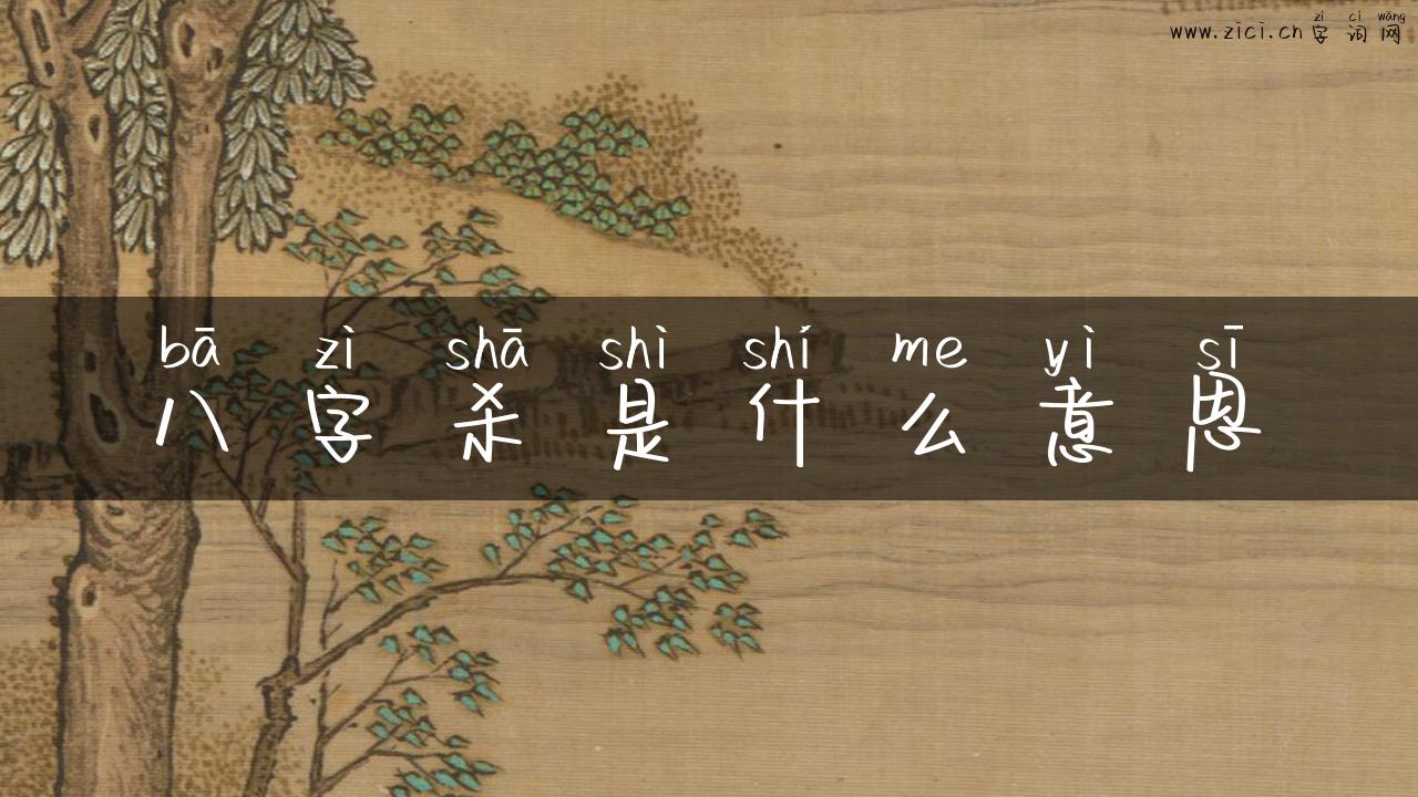 八字杀是什么意思