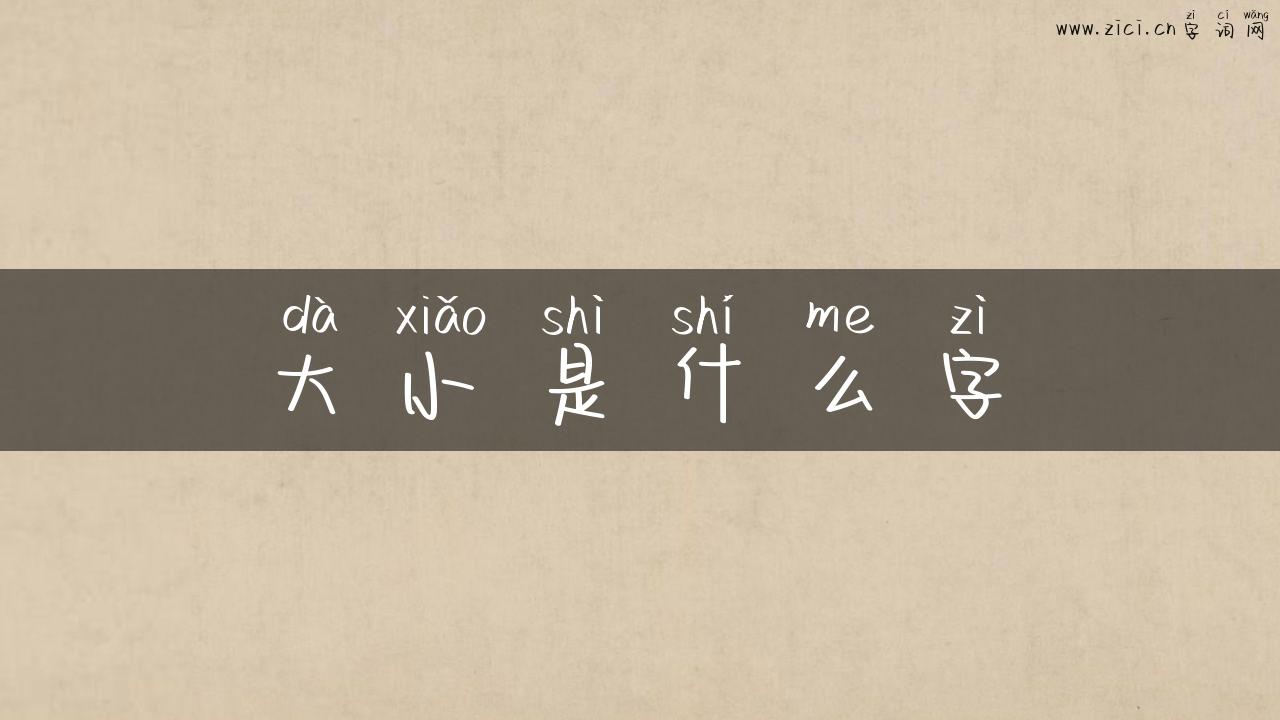 大小是什么字