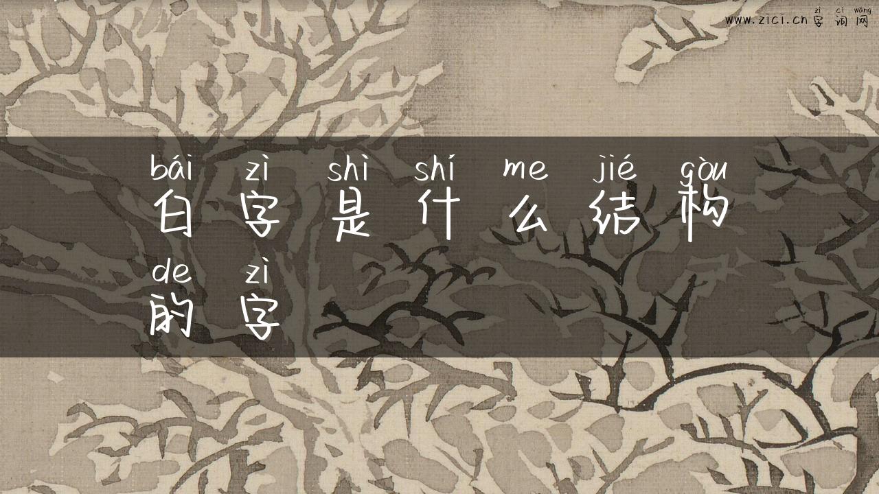 白字是什么结构的字