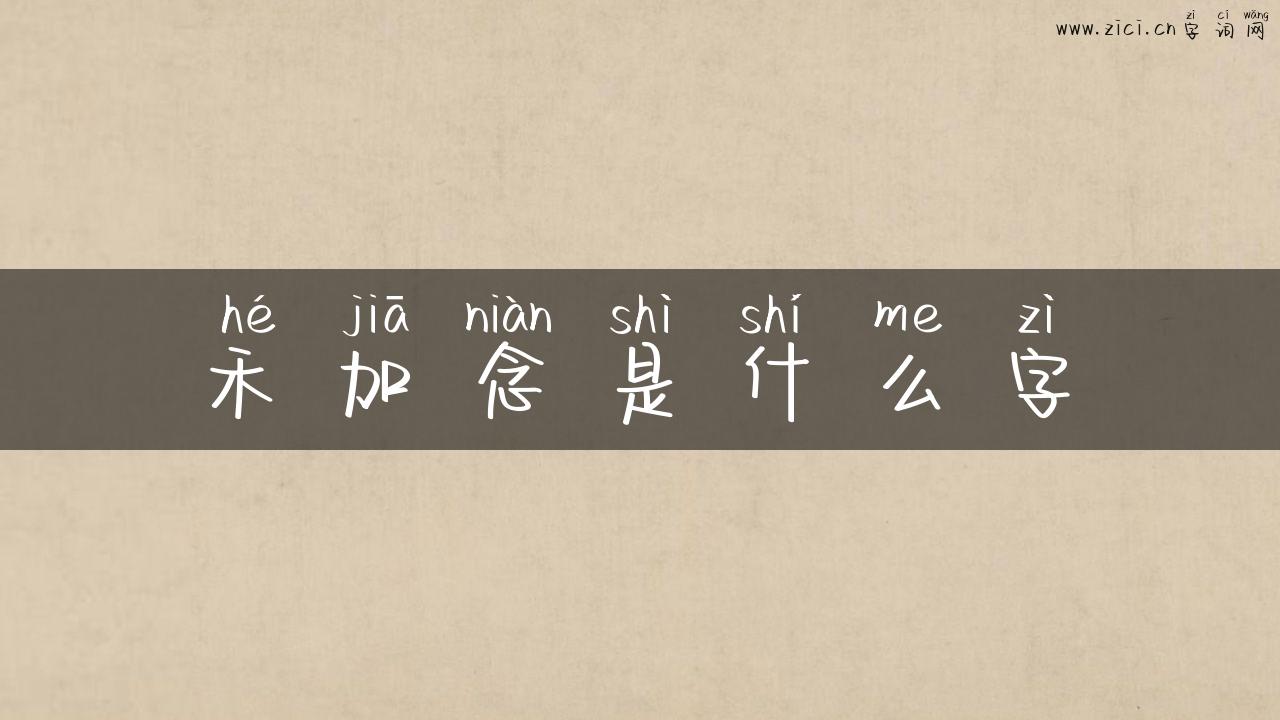 禾加念是什么字