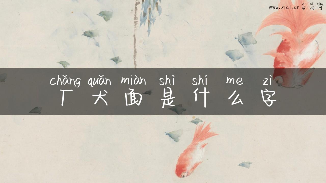 厂犬面是什么字