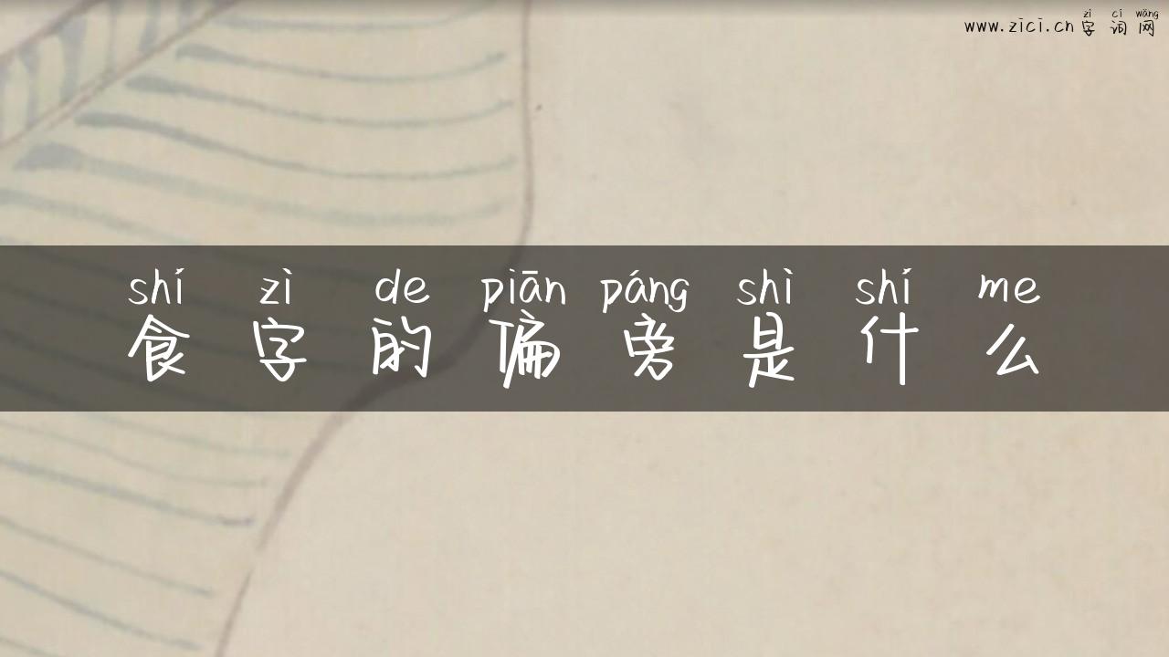 食字的偏旁是什么