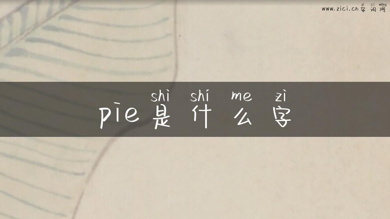 pie是什么字