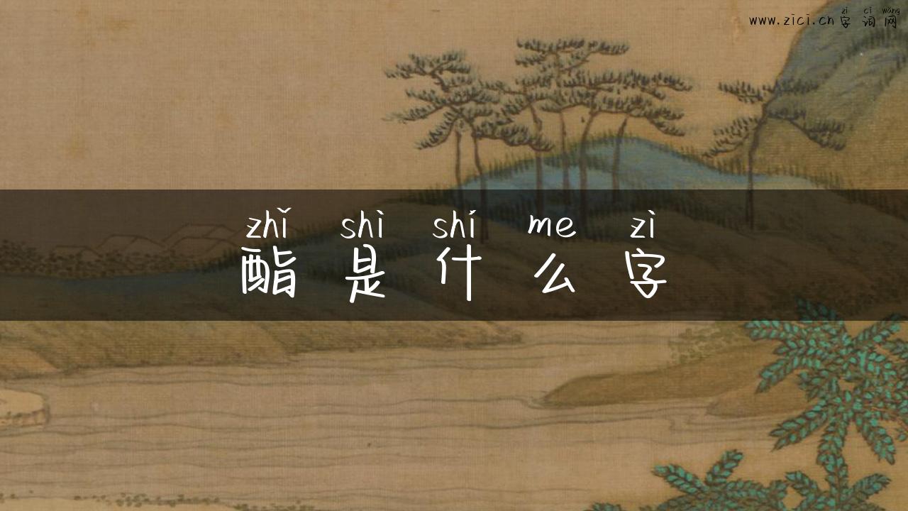 酯是什么字
