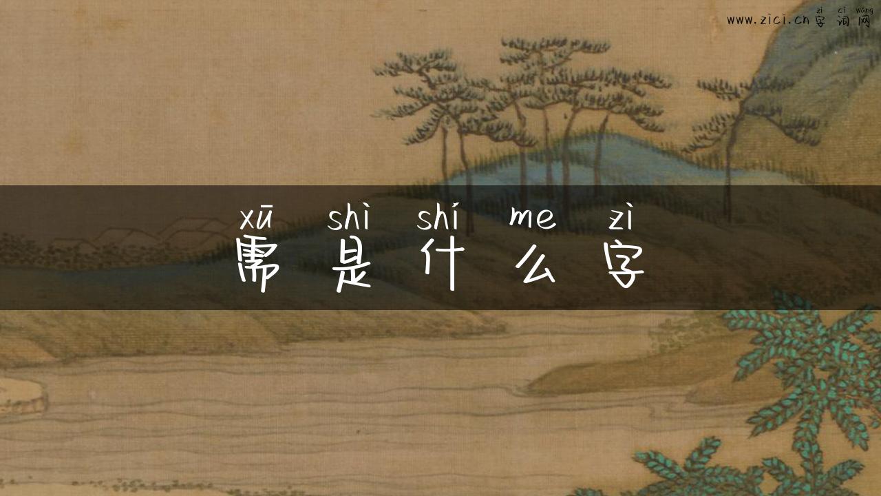需是什么字