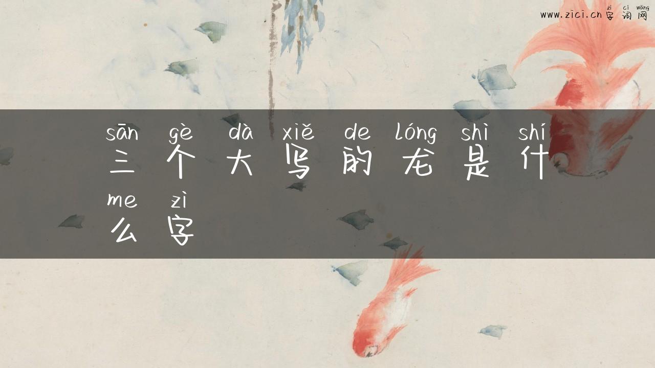 三个大写的龙是什么字