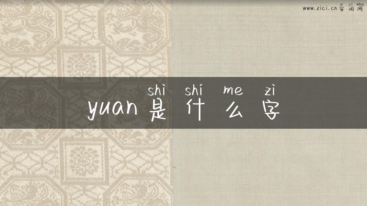 yuan是什么字