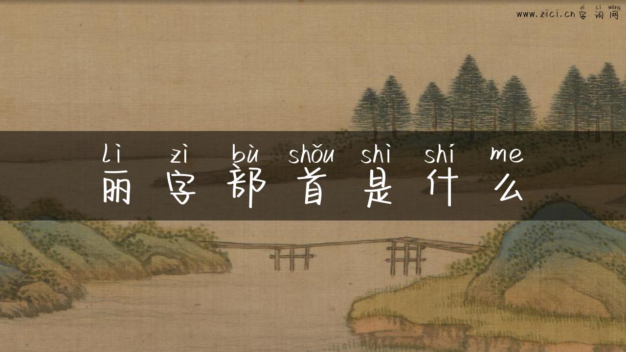 丽字部首是什么