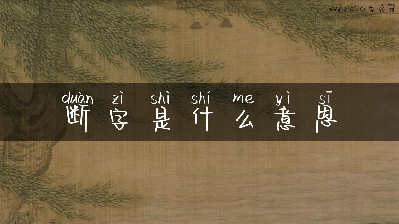 断字是什么意思