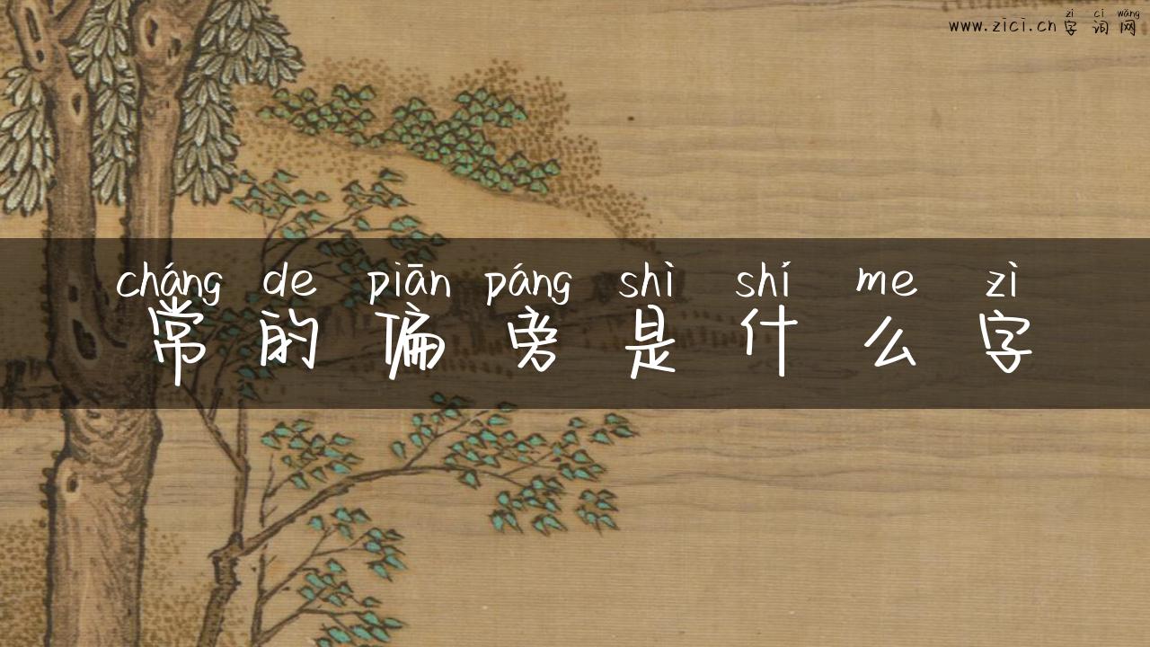 常的偏旁是什么字