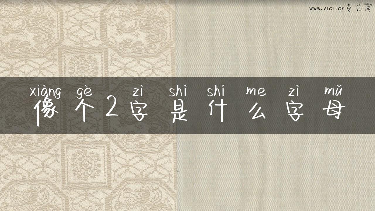 像个2字是什么字母
