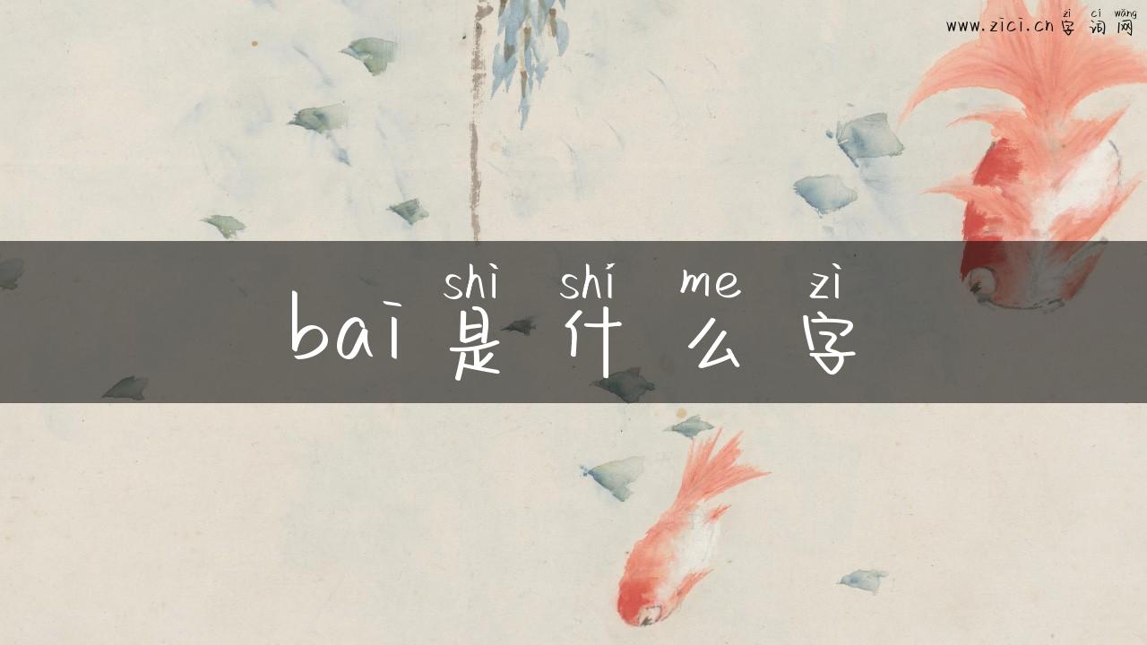 bai是什么字
